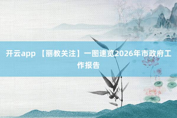 开云app 【丽教关注】一图速览2026年市政府工作报告
